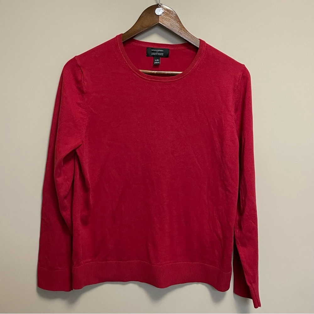 Banana Republic Forever Sweater Red Women’s Size Large